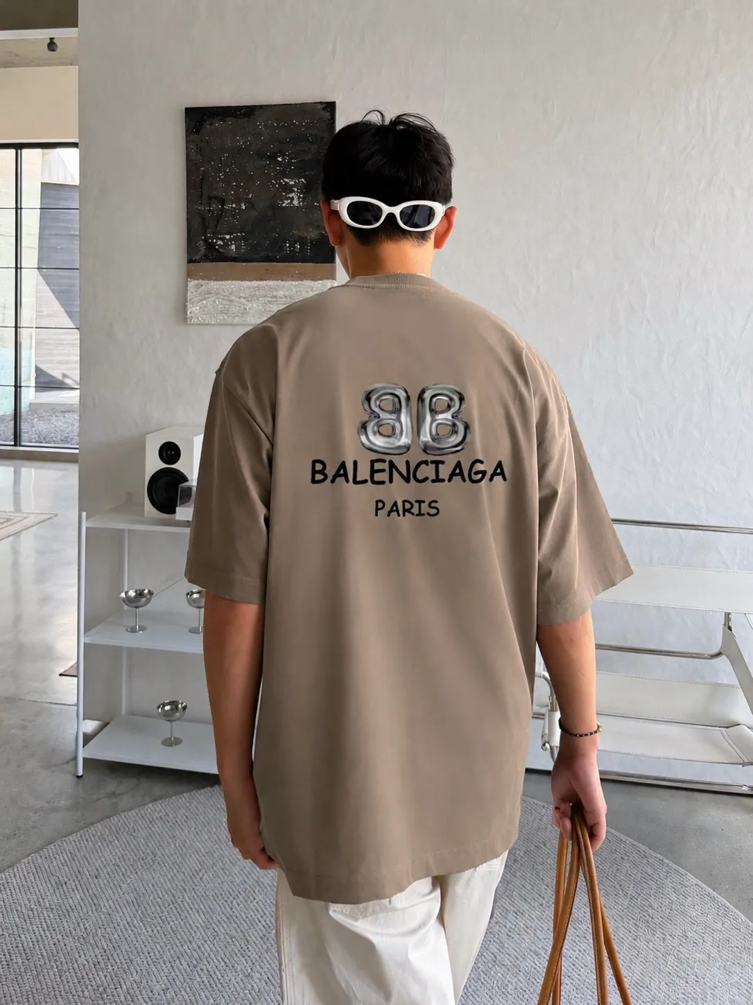 bal～ ，New Arrival 280g 7A tee ， Same Style ， : Black White Coffee Brown Size：S（90-130 ） M（125-150 ） L（135-165 ） XL（160-190 ） XXL（185-220